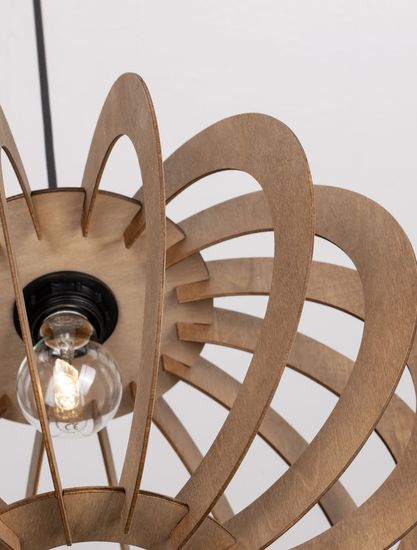 Nova Luce OTTOLINE Pendelleuchte E27 Braun 126x40cm dimmbar 9620124