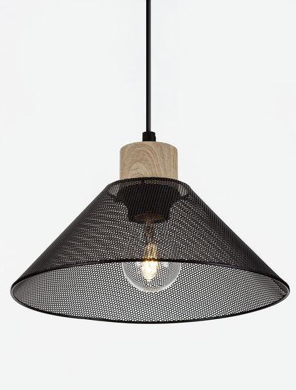 Nova Luce IAN Pendelleuchte E27 Schwarz 110x26cm dimmbar 9620128