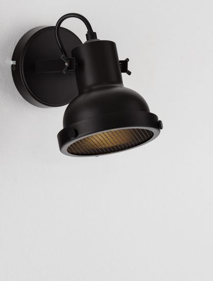 Nova Luce RUVI Wandleuchte E14 Schwarz 12x20x21cm dimmbar 9624103