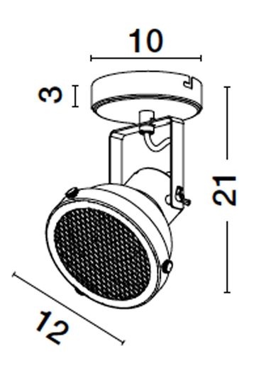 Nova Luce RUVI Wandleuchte E14 Schwarz 12x20x21cm dimmbar 9624103