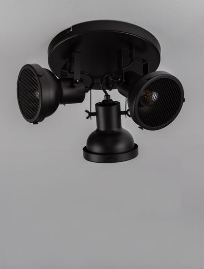 Nova Luce RUVI Deckenleuchte GU10 3-fach Schwarz 22x24cm dimmbar 9624105