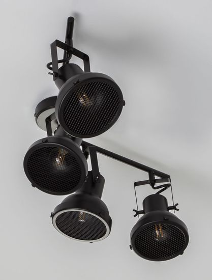 Nova Luce RUVI Deckenleuchte E14 4-fach Schwarz 66,8x12x25,5cm dimmbar 9624106