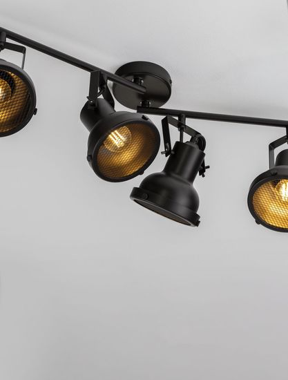 Nova Luce RUVI Deckenleuchte E14 4-fach Schwarz 66,8x12x25,5cm dimmbar 9624106