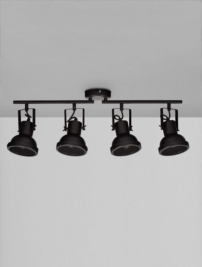 Nova Luce RUVI Deckenleuchte E14 4-fach Schwarz 66,8x12x25,5cm dimmbar 9624106