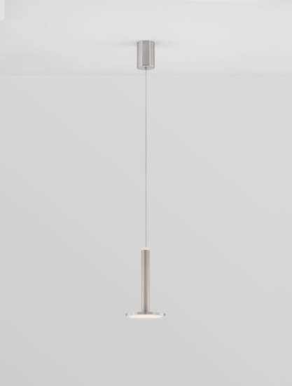 Nova Luce PALENCIA LED Pendelleuchte Nickel 10W Warmweiss 160x15cm 9695227