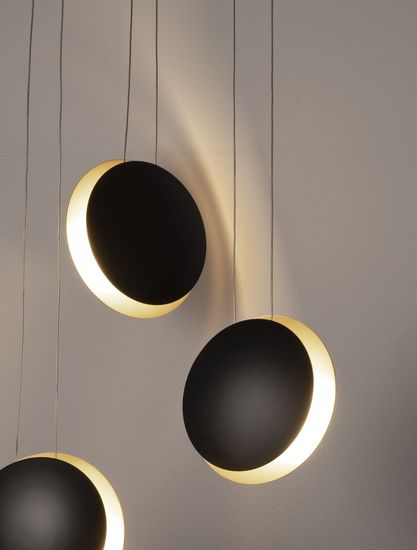 Nova Luce SHELL LED Pendelleuchte Schwarz 17,94W Warmweiss 120x48cm 9695249