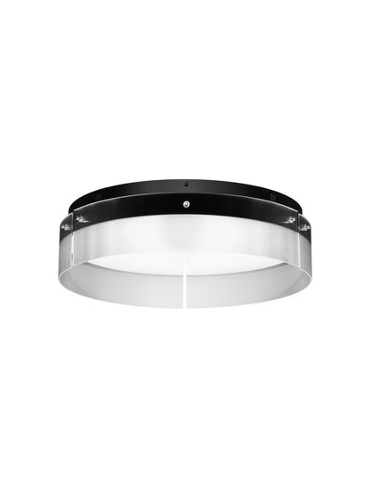 Nova Luce PAULINE LED Deckenleuchte Schwarz 48W Warmweiss 15x55cm dimmbar 9695264