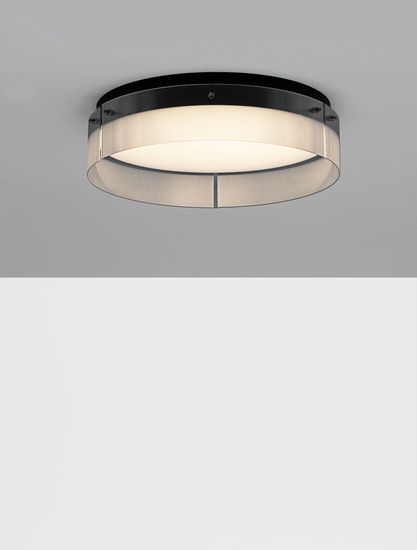 Nova Luce PAULINE LED Deckenleuchte Schwarz 48W Warmweiss 15x55cm dimmbar 9695264