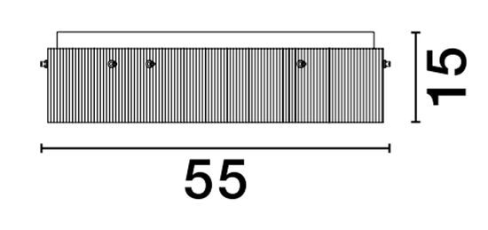 Nova Luce PAULINE LED Deckenleuchte Schwarz 48W Warmweiss 15x55cm dimmbar 9695264
