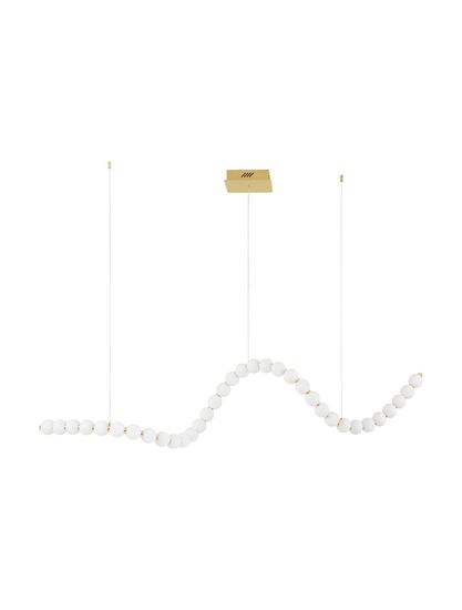Nova Luce PERLA LED Pendelleuchte Gold 98W Warmweiss 167x42x200cm dimmbar 9695601