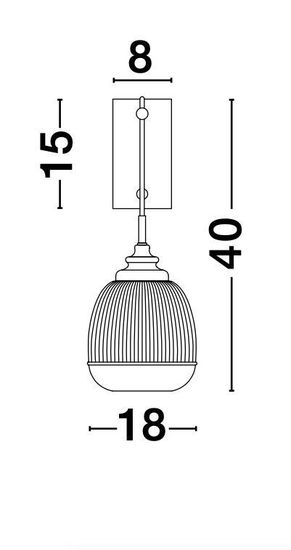 Nova Luce MOND Wandleuchte E14 Gold 18x27,5x40cm dimmbar 9738200