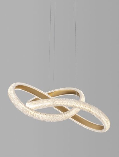 Nova Luce MEDORA LED Pendelleuchte Messing 41,5W Warmweiss 120x52,5cm dimmbar 9748155