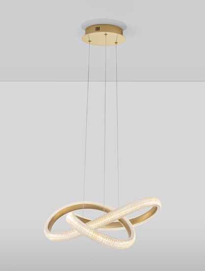 Nova Luce MEDORA LED Pendelleuchte Messing 41,5W Warmweiss 120x52,5cm dimmbar 9748155