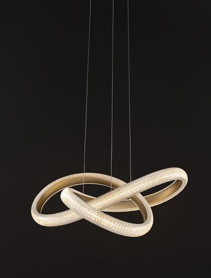 Nova Luce MEDORA LED Pendelleuchte Messing 41,5W Warmweiss 120x52,5cm dimmbar 9748155