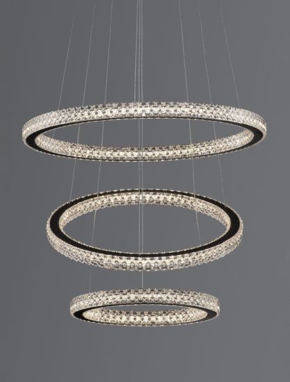 Nova Luce GINEVRA LED Pendelleuchte Schwarz 69W Warmweiss 120x51cm dimmbar 9748158