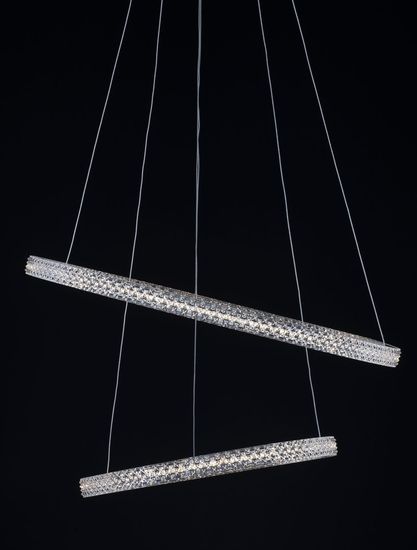 Nova Luce GINEVRA LED Pendelleuchte Schwarz 54W Warmweiss 120x60,5cm dimmbar 9748159