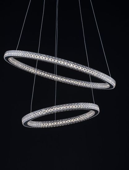 Nova Luce GINEVRA LED Pendelleuchte Schwarz 54W Warmweiss 120x60,5cm dimmbar 9748159