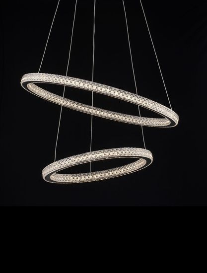 Nova Luce GINEVRA LED Pendelleuchte Schwarz 54W Warmweiss 120x60,5cm dimmbar 9748159