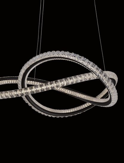 Nova Luce GINEVRA LED Pendelleuchte Schwarz 56W Warmweiss 120x58cm dimmbar 9748160