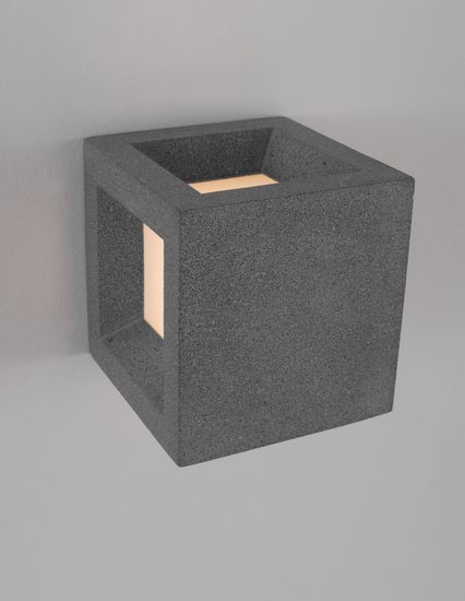 Nova Luce CASTRO Wandleuchte E27 Grau 12W IP65 16x16x16cm dimmbar 9762161