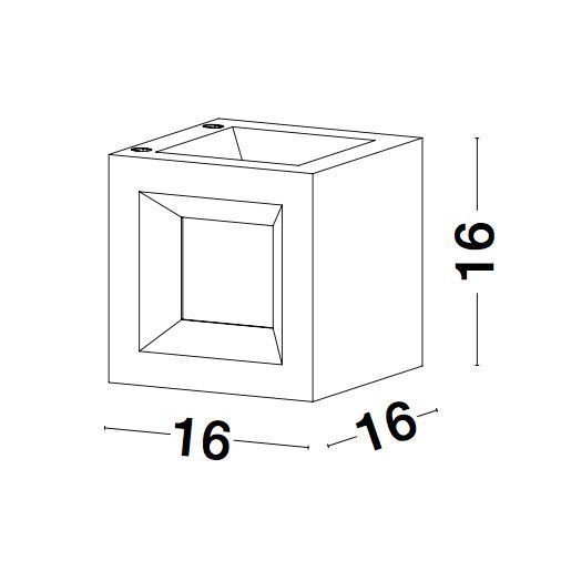 Nova Luce CASTRO Wandleuchte E27 Weiß 12W IP65 16x16x16cm dimmbar 9762162