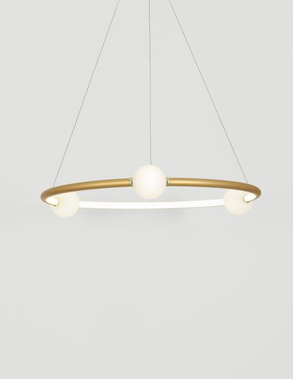 Nova Luce CELIA LED Pendelleuchte Satin 37W Warmweiss 120x64cm dimmbar 9820600