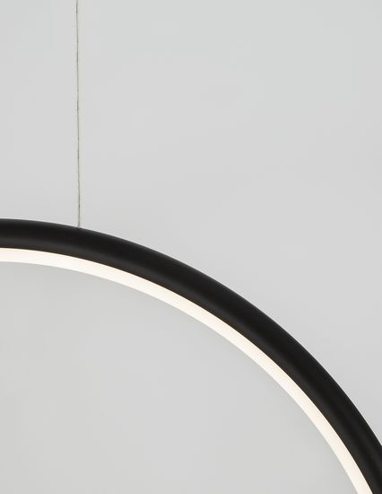 Nova Luce CELIA LED Pendelleuchte Schwarz 29W Warmweiss 43x10x120cm dimmbar 9820605