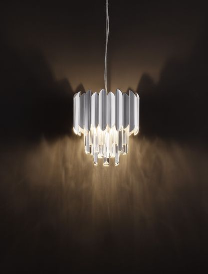 Nova Luce MAGNOLIA Pendelleuchte E14 Chrom 120x25cm dimmbar 9824070