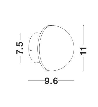 Nova Luce NETUNE LED Wandleuchte Weiß 6W Warmweiss 11x9,6x7,5cm 9831050
