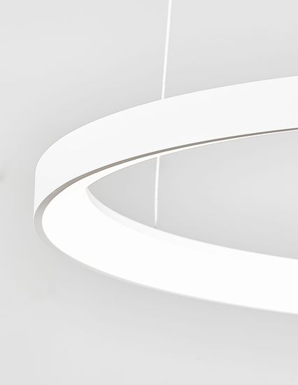 Nova Luce PERTINO LED Pendelleuchte Weiß 48W Warmweiss 150x58cm dimmbar 9853683