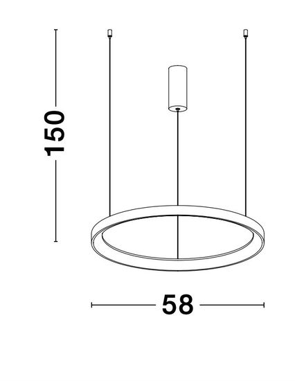 Nova Luce PERTINO LED Pendelleuchte Weiß 48W Warmweiss 150x58cm dimmbar 9853683
