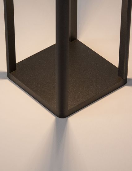 Nova Luce FIGI LED Dekorative Stehleuchte Anthrazit 2W IP65 Warmweiss 14,5x14,5x35cm dimmbar 9922350