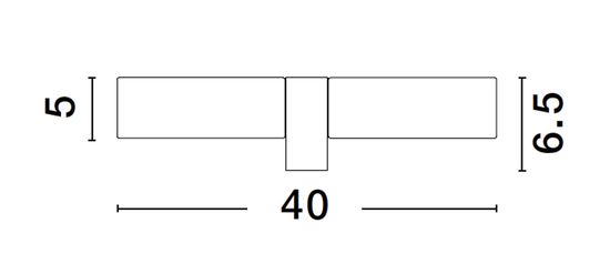 Nova Luce CORB Wandleuchte E14 2-fach Schwarz IP44 40x6,5x5cm dimmbar 9953202