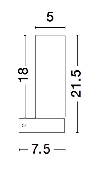 Nova Luce CORB Wandleuchte E14 Schwarz IP44 5x7,5x21,5cm dimmbar 9953203