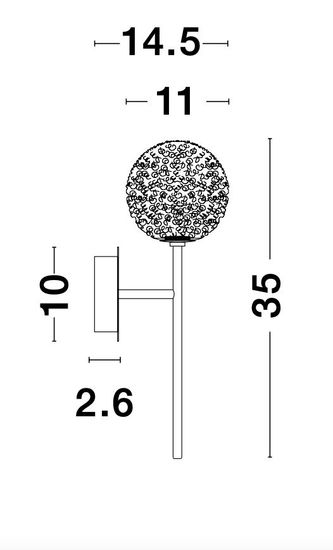 Nova Luce MIRANO Wandleuchte G9 Gold 11x14,5x35cm dimmbar 9960271