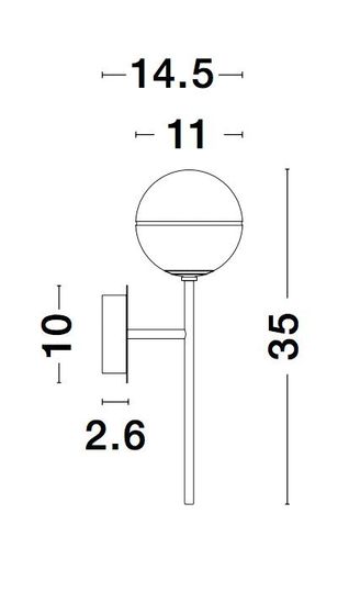 Nova Luce CANTONA Wandleuchte G9 Gold 14,5x11x35cm dimmbar 9960617