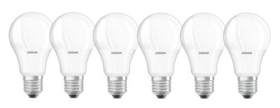 6er-Pack Osram Value LED Lampe E27 8.5W Warmweiß 2700K = 60W Glühbirne