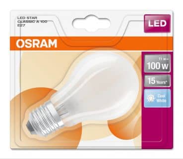 Osram Star E27 LED Lampe 11W 1521Lm tageslichtweiss / kaltweiss matt wie 100W