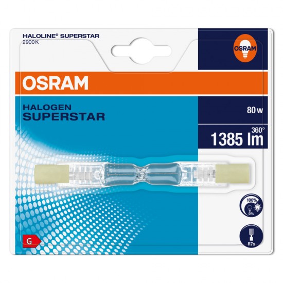Osram R7s Lampe Haloline Superstar 80W 1400Lm Warmweiss 4008321928955
