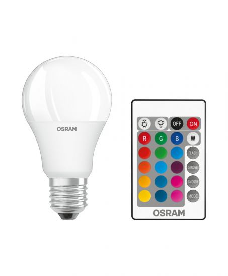 Osram 2er-Pack LED Lampe Retrofit RGBW mit Fernbedienung 9W E27 wie 60W