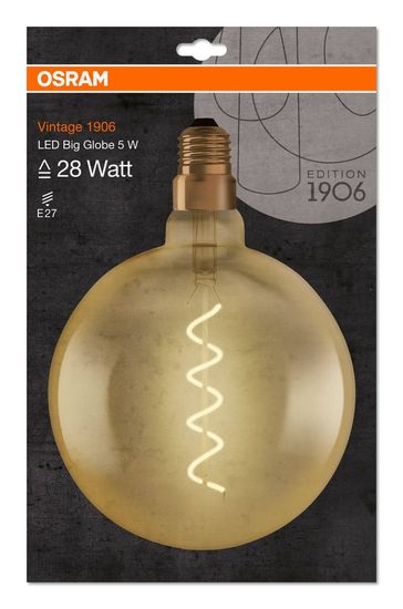 OSRAM Vintage 1906 E27 GLOBE200 Filament LED Globe 5W 300Lm 2000K warmweiss wie 28W