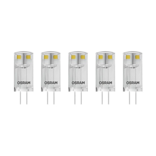 5er-Pack OSRAM BASE G4 PIN LED Stecklampe 0,9W 100Lm 2700K warmweiss wie 10W