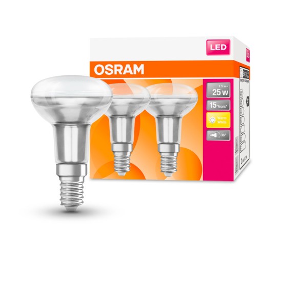 2er Pack Osram LED Spot STAR R50 36° 1.5W warmweiss E14 4058075096820 wie 25W