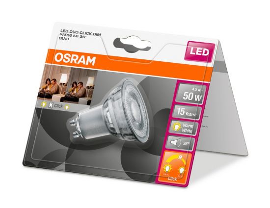 Osram LED Duo Click GU10 Strahler 5W wie 50W warmweiss