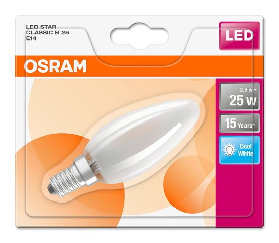 OSRAM STAR E14 B LED Kerze 2,5W 250Lm 4000K neutralweiss wie 25W