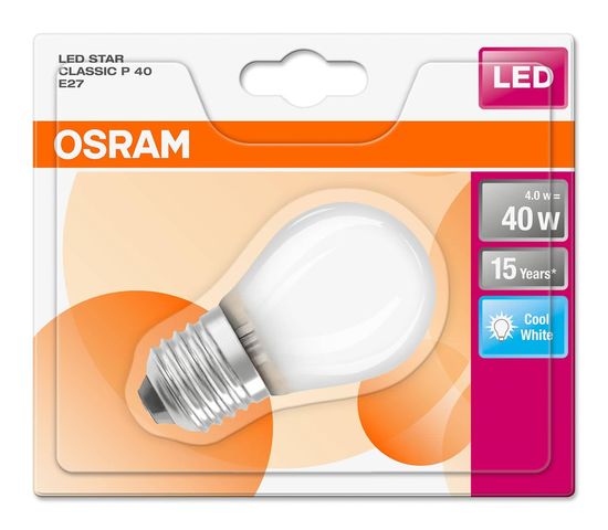 OSRAM STAR E27 P LED Lampe 4W 470Lm 4000K neutralweiss wie 40W