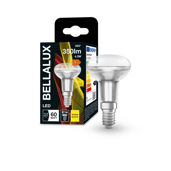 BELLALUX Retrofit E14 / R50 LED Strahler 4,3W 36° warmweiss wie 60W
