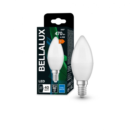 BELLALUX E14 LED Kerze 5W B40 matt neutralweiss wie 40W