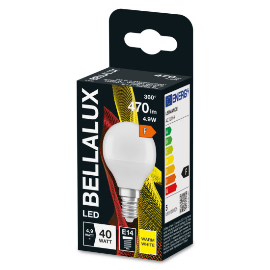 BELLALUX E14 LED Lampe 5W P40 matt warmweiss wie 40W