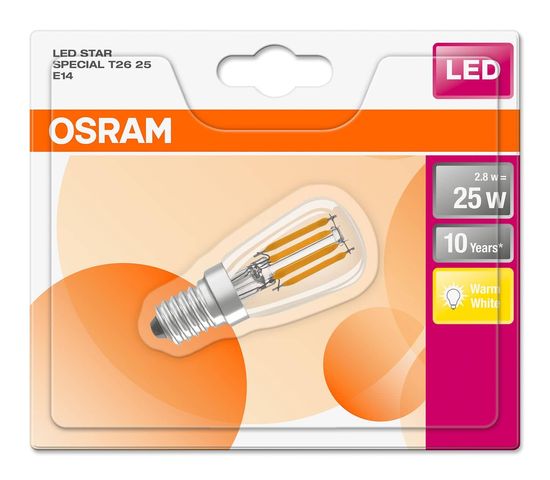 OSRAM STAR E14 SPECIAL T26 Filament LED Lampe 2,8W 250Lm 2700K warmweiss wie 25W